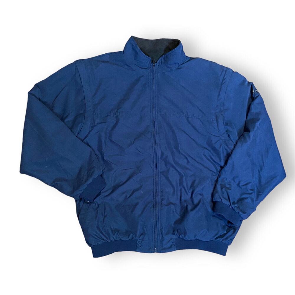 FootJoy FJ Reversible Fleece Full Zip Navy Jacket/Vest Men M Removable Sleeves‎